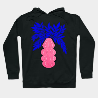 Ruby Pink Vase & Electric Leaves: Vases & Stuff 01 Hoodie